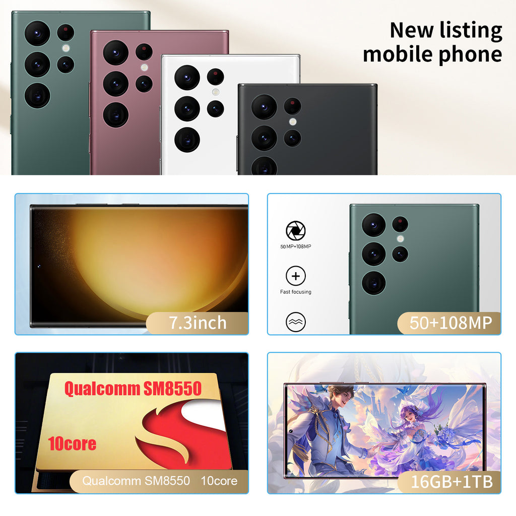 Southeast Asia specializes in smartphones S23 Ultra Large Screen16+1T Source Factory Direct Sales(Popular)