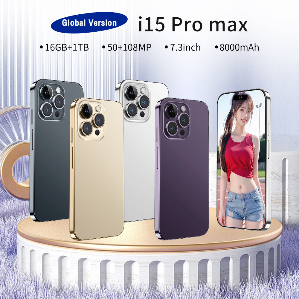 i15Promax Mobile Phone4G All Netcom6+128G Smartphone6.8Wholesale of High-Definition Large Screens