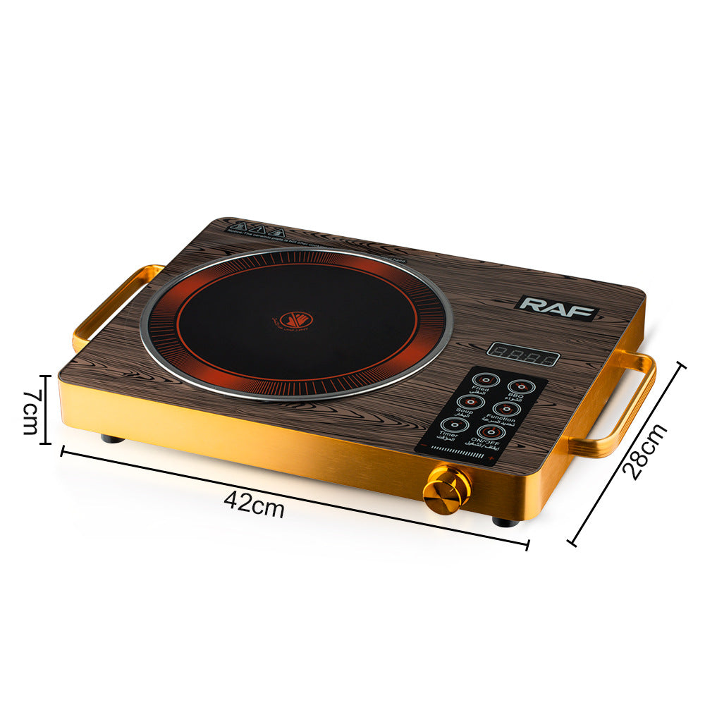 RAF European Standard Electric Ceramic Stove Household Multi-Functional High-Power Stir-Fry Hot Pot Light Wave Induction Cooker Countertop Electric Stove