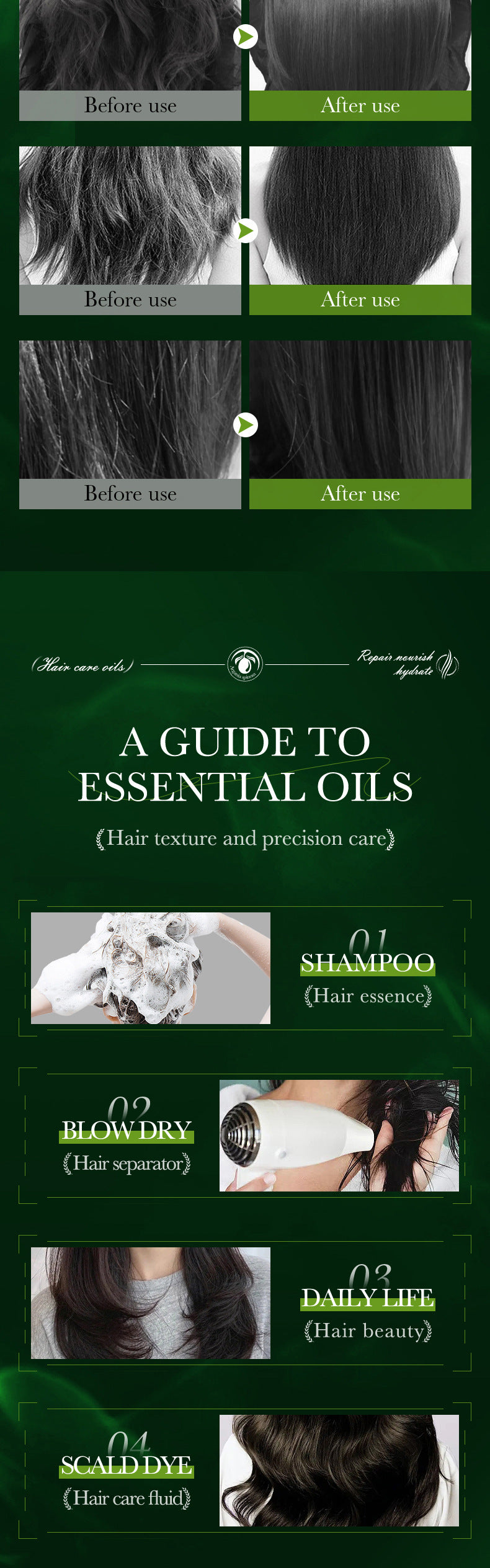 Hair Care Essential Oil30ml SADOER Smooth and Nourishing Hair Care Essential Oil  Wholesale