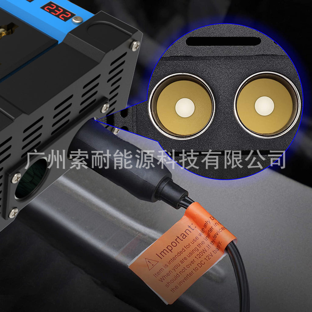 Car Converter Automotive Small Appliances300W/500W Inverter12V Turn110V/220V 4USB 2Socket