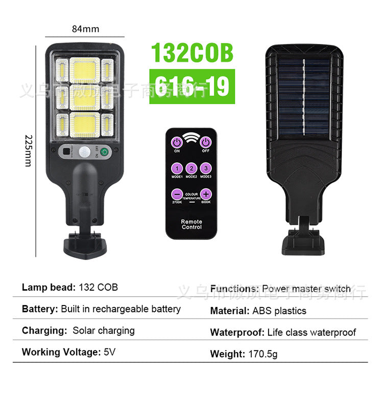 New Solar Street Light LED Outdoor lighting human body sensor garden light with remote control wall lamp Waterproof