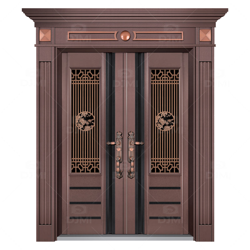 Modern Front Double Door for the House Aluminium Front Doors for Homes Storm Door Exterior