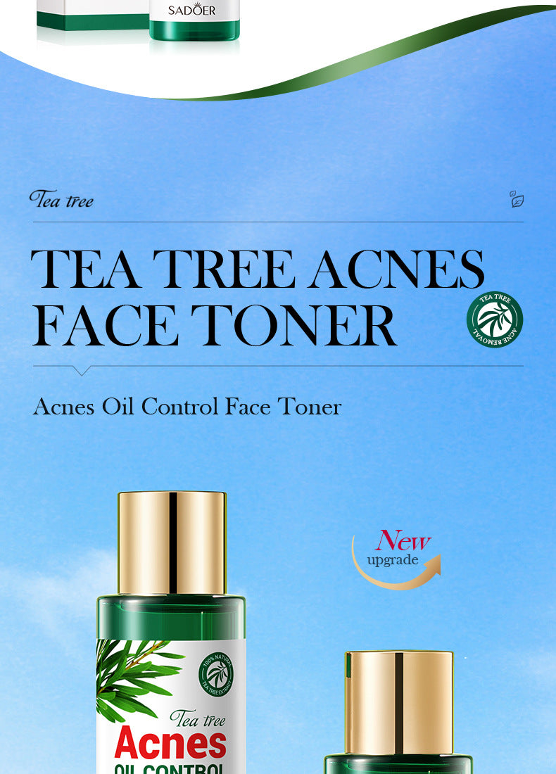 Tea Tree Skincare Set SADOER Cleansing, moisturizing, hydrating five-piece set for  foreign trade wholesale