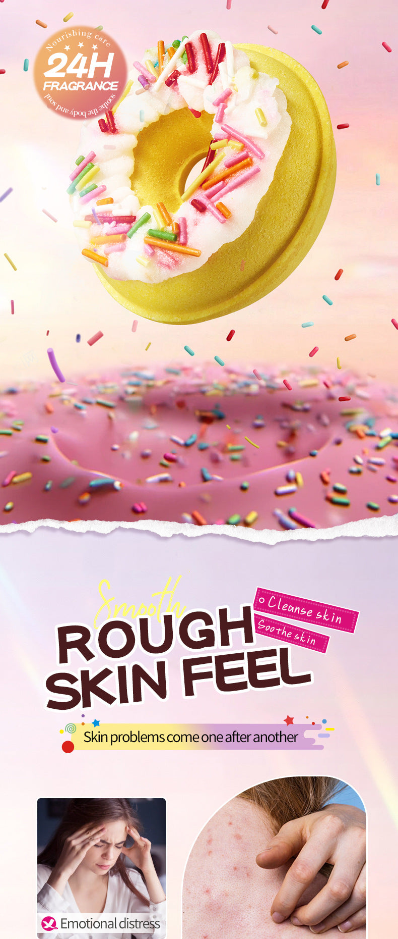 Macaron Donut Bath Salt Ball SADOER Clean Body Bath Salts  Wholesale