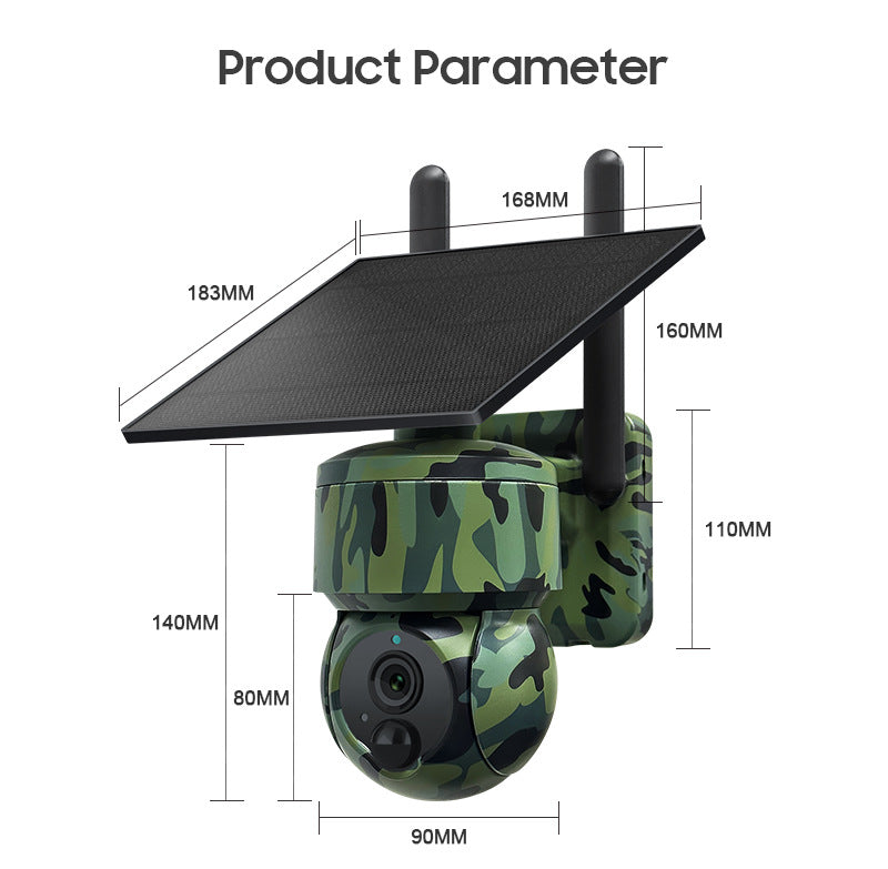 Low Power Consumption4G Animal Testing GPS Positioning Monitoring Dome Camera Outdoor HD Night Vision Solar Camera