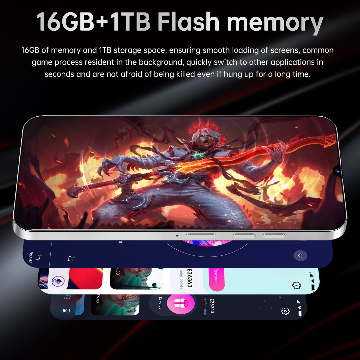 New C30 Pro Mobile Phone16+1T Android Smart Large Screen Mobile Phone Factory AliExpress Hot Sale