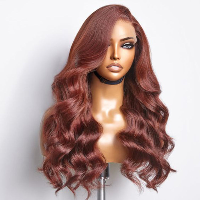 13*4Large Area Lace Hand-Crocheted European and American Fashion Women's Long Curly Wig Synthetic Long Curly Hair Wholesale