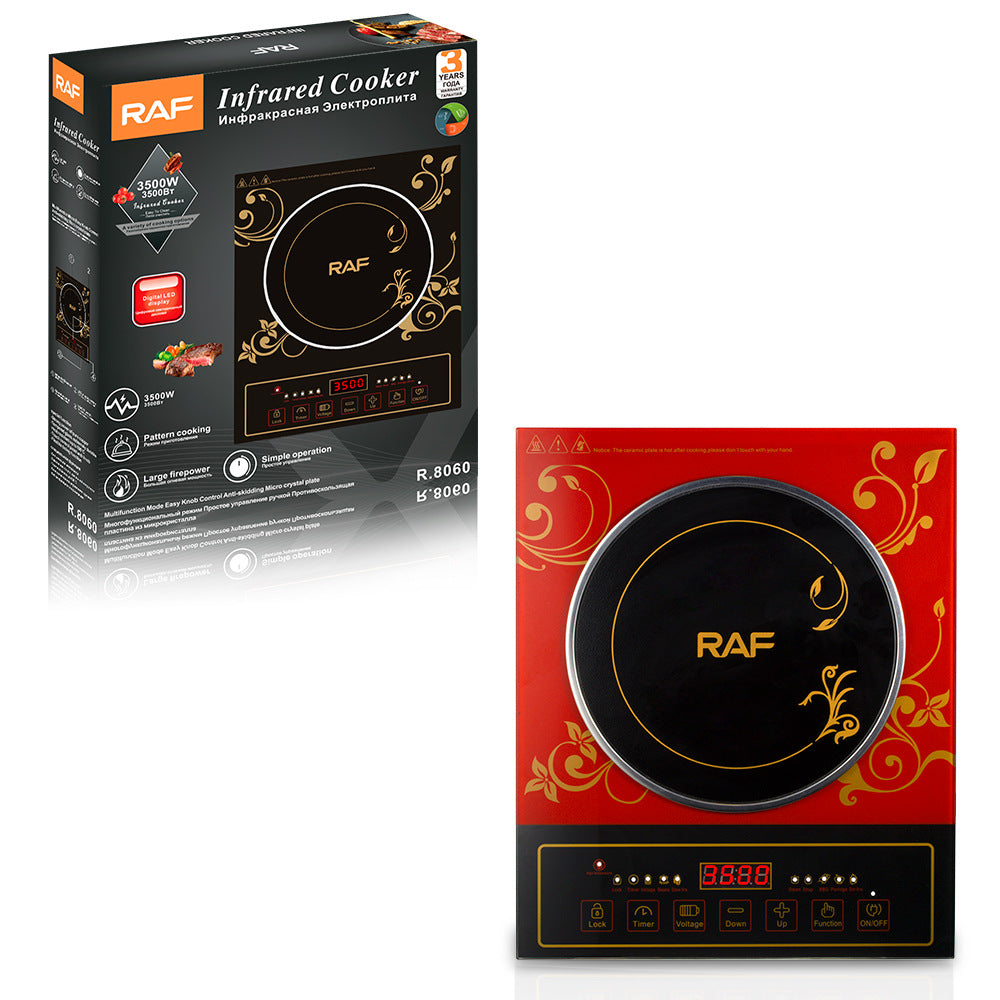 RAF European Standard High-Power Stir-Fry Hot Pot Electric Ceramic Stove Household Multi-Function Light Wave Induction Cooker Countertop Electric Stove8060