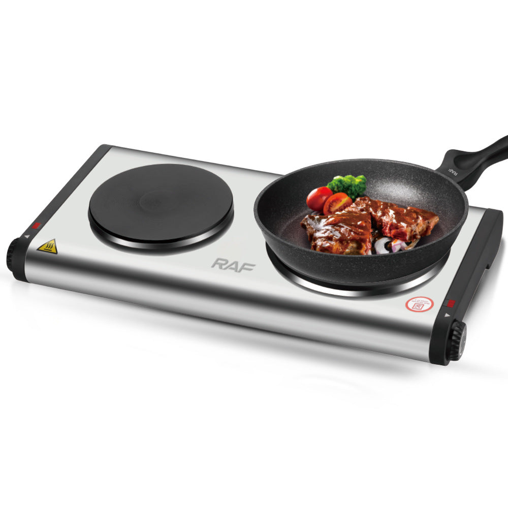 RAF European Standard Electric Stove Household Closed Electric Stove Insulation Double Burner Constant Temperature Universal Electric Stove R8014