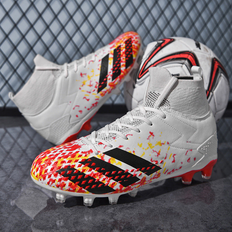 New high-top soccer shoes for men and women AG Spike TF Broken Nail Youth Student Club Competition Training Shoes