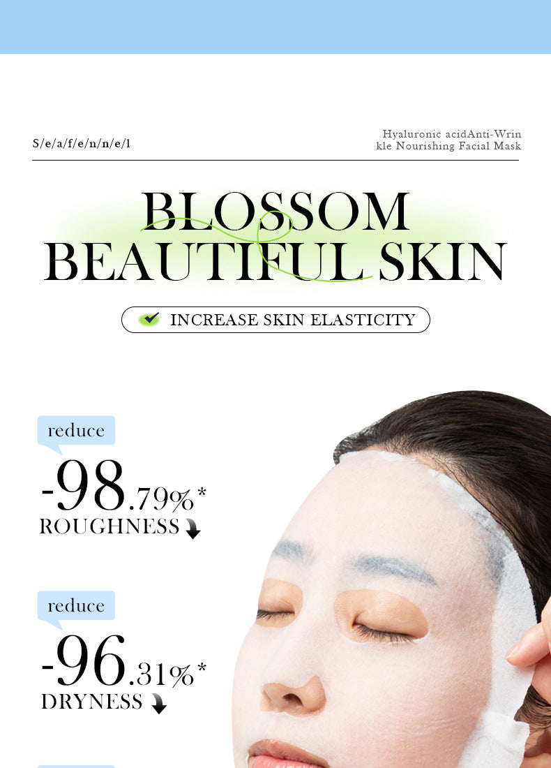 Sea Fennel Hyaluronic Acid Mask25ml  BIOAOUA Hydrating, Moisturizing, and Nourishing Cross-Border Wholesale