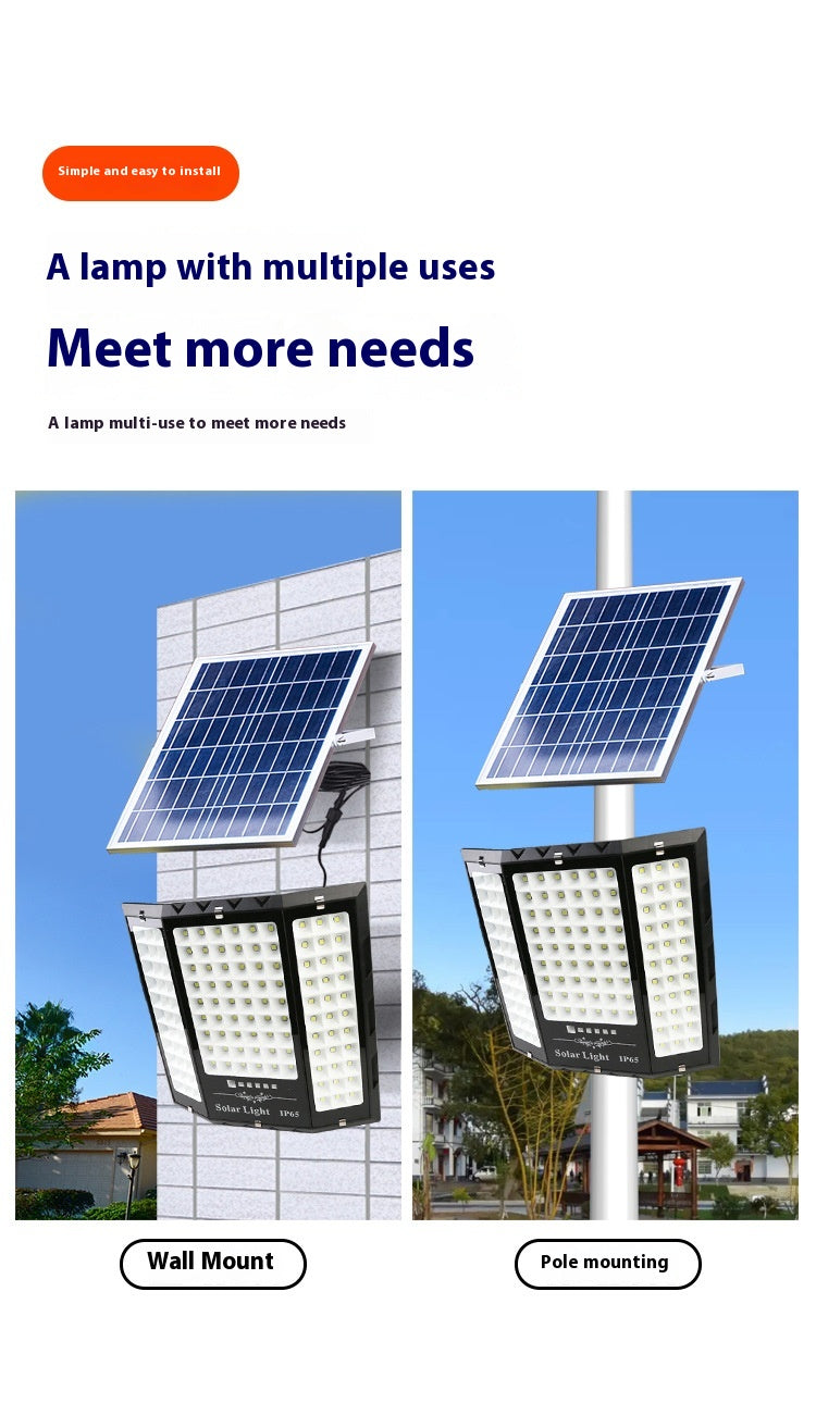Solar Outdoor Garden Waterproof Split Flood Light, Automatically Charges During the Day and Lights up Automatically at Dusk