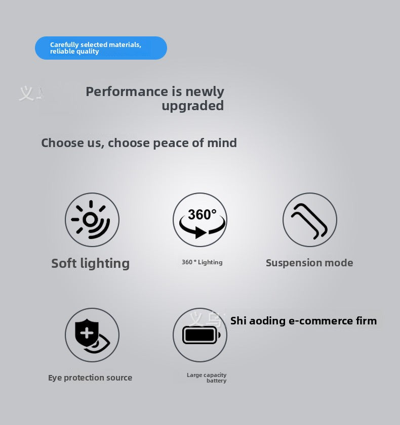 Solar Lamp LED Foldable Bulb Light Home Power Outage Emergency Light Tent Light Camping Light Night Market Stall Light