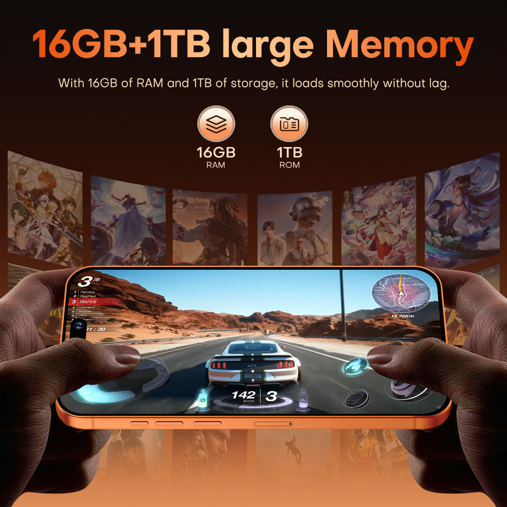 New i17 ProMax Smartphone Android7.3Inch16+1T Mobile Phone Source Manufacturer