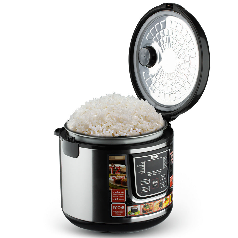 RAF European Standard Rice Cooker Smart6L Fully Automatic Health-Preserving Household Stainless Steel Rice Cooker Multi-Functional