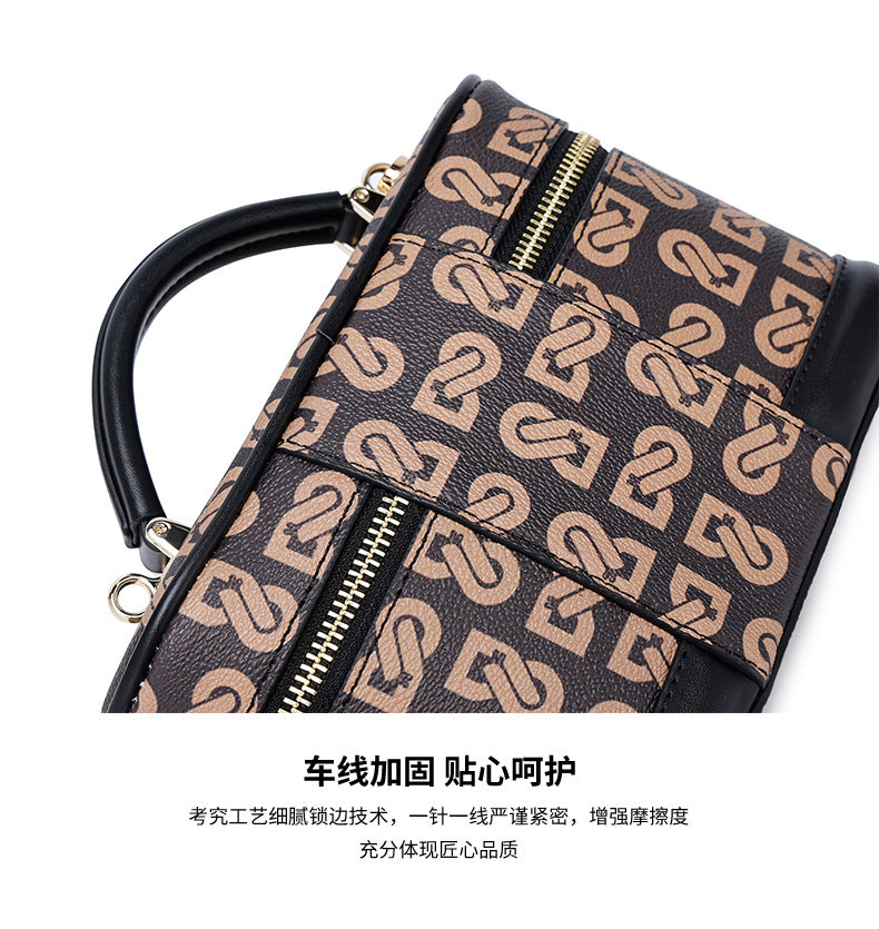 European and American Retro Printed Chain Small Square Bag Trendy Crossbody Women's Bag Niche Versatile Shoulder Handbag Women's Manufacturer