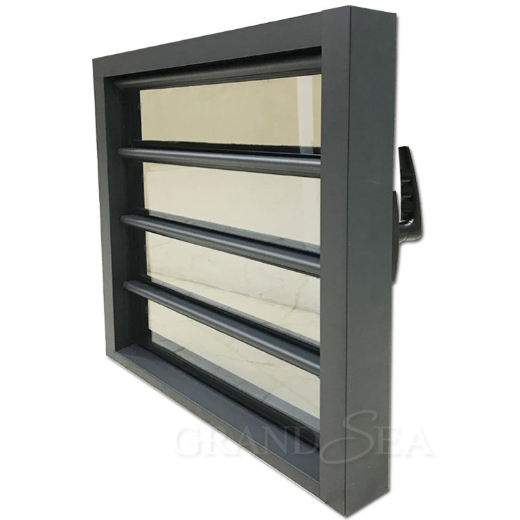 Aluminium Fixed Window With Adjustable Blades Glass Louver Windows for Bathroom