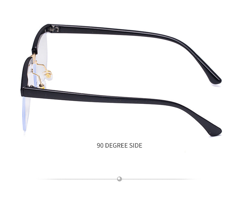 Tom Hardy's Legend of the Underground Half-Frame Glasses Frame High-End Blue Light Blocking Optical Glasses Internet Celebrity Style