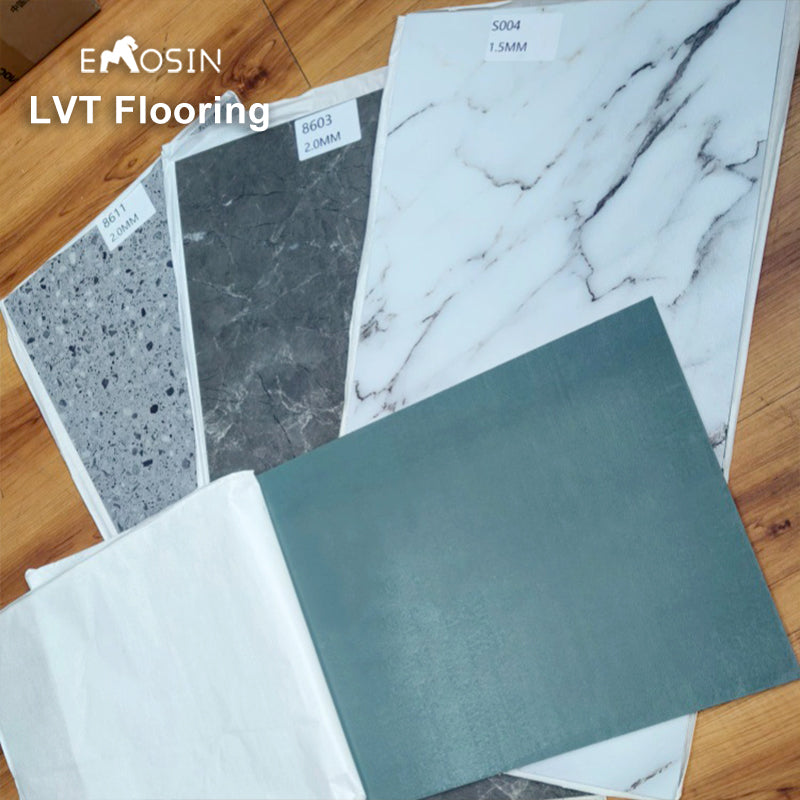 Waterproof 4mm 5mm 6mm Self Adhesive Click Plank Luxury Vinyl Tiles Look Like Stone Marble Effect Lvp Lvt Vinyl Flooring