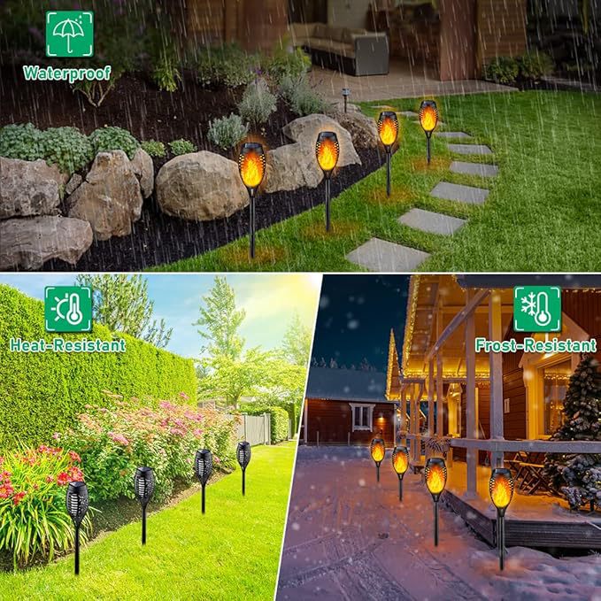Popular96LED Solar Torch Light Outdoor Garden Flame Light51LED Lawn Garden Landscape Light