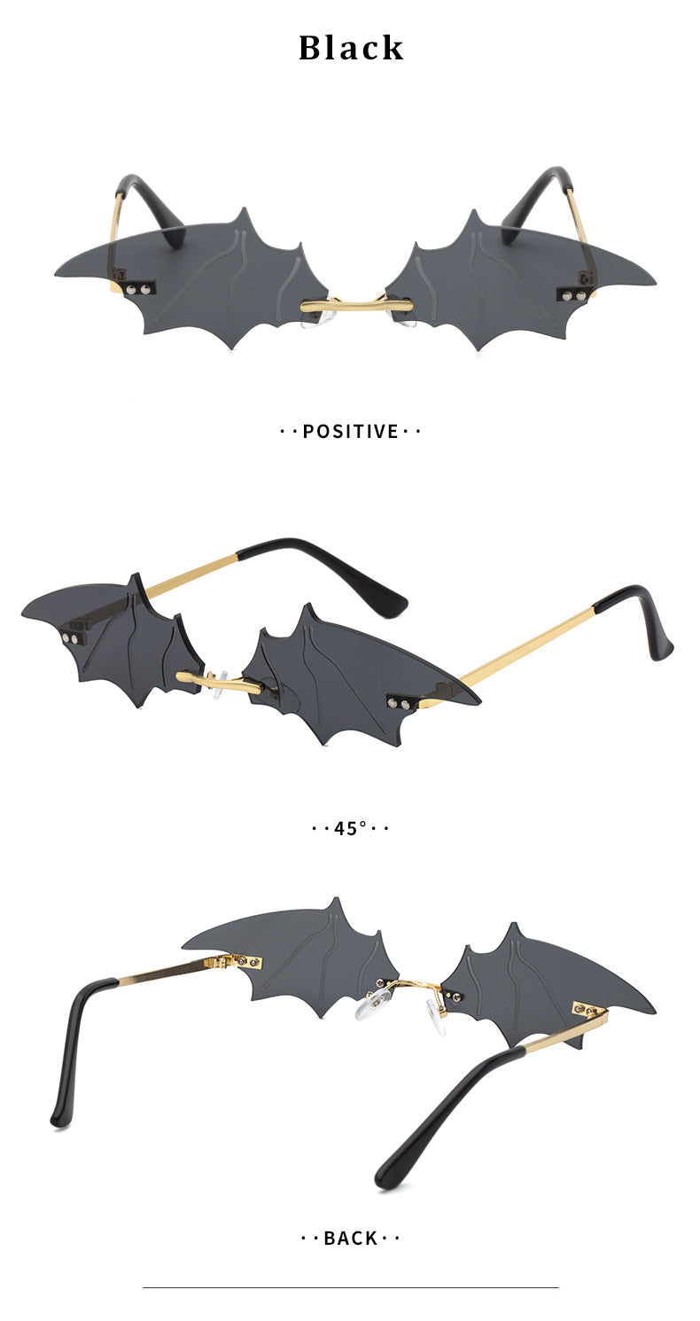 Bat Sunglasses for Women, Quirky Party Trendy Street Style Sunglasses, Small Frame European and American Fashion Irregular Glasses sunglasses