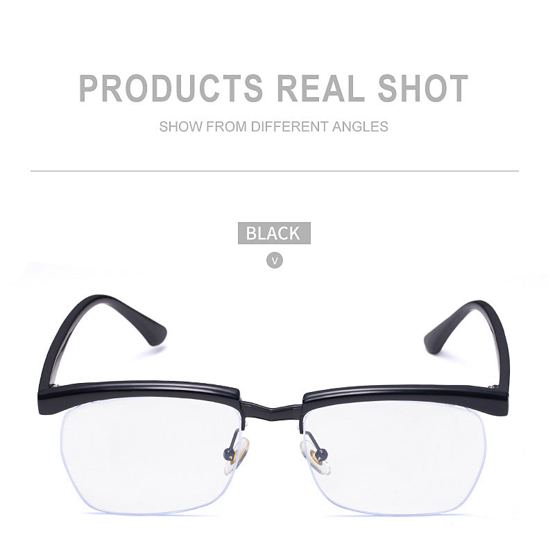 Tom Hardy's Legend of the Underground Half-Frame Glasses Frame High-End Blue Light Blocking Optical Glasses Internet Celebrity Style