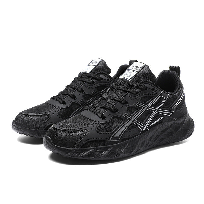 Men's Shoes2025Spring and Summer New Popcorn Soft Bottom Mesh Breathable Sports Shoes Casual Lightweight Shock Absorption Running Shoes