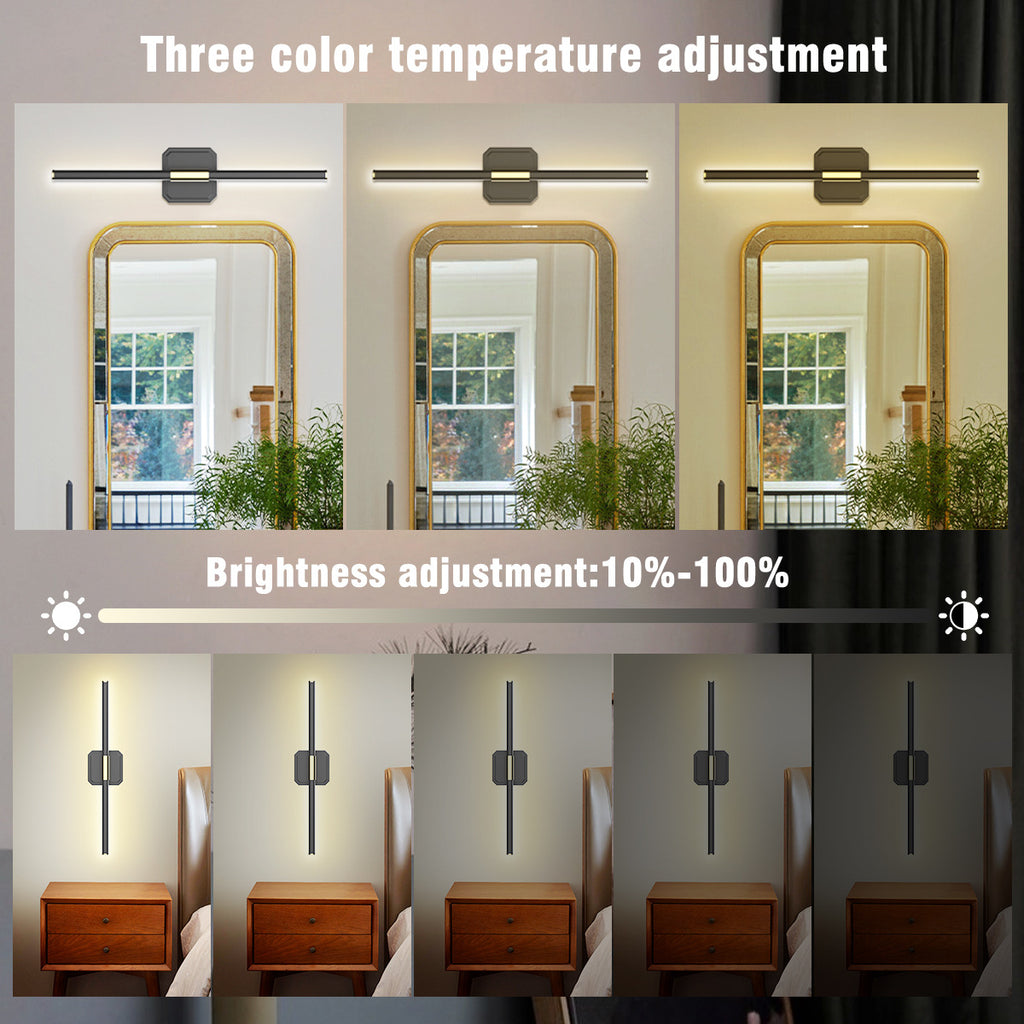 Dual-Head Detachable Wall Lamp Reading Wall Lamp No Wiring Wall Lamp Magnetic Wall Lamp Dimmable Wall Lamp Rechargeable Indoor Wall Lamp