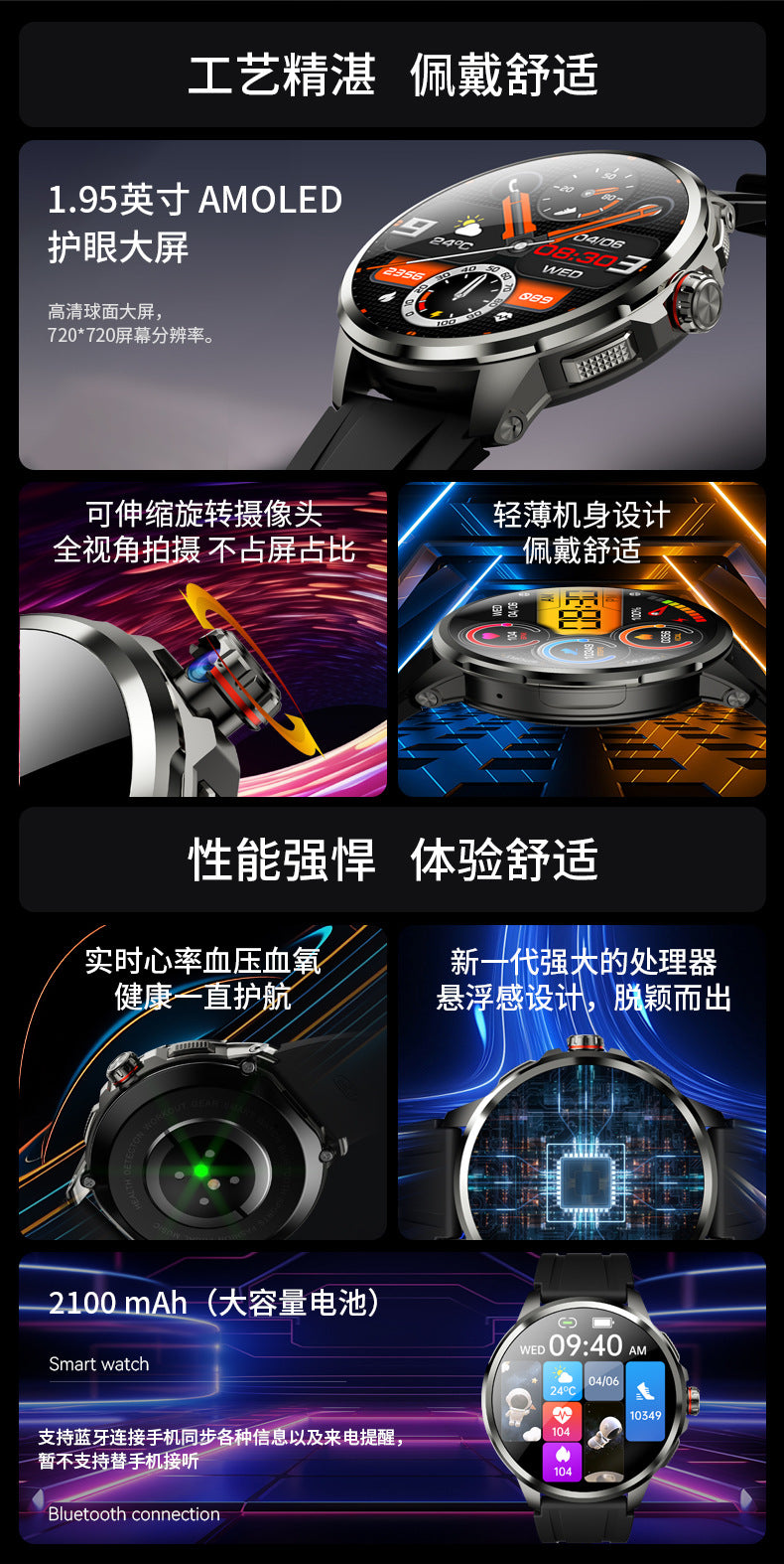 H99Smart Watch5G Dual System Independent SIM Card Global Communication APP Download Video Call Photo Outdoor Sports