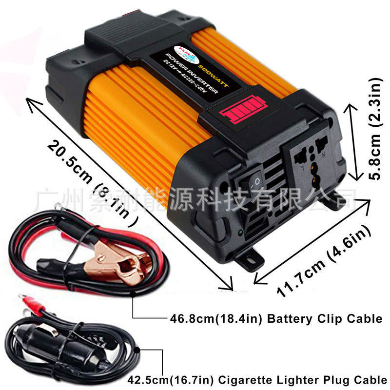 Vehicle Inverter12V 300W/500W Double USB Amazon eBay AliExpress inverter