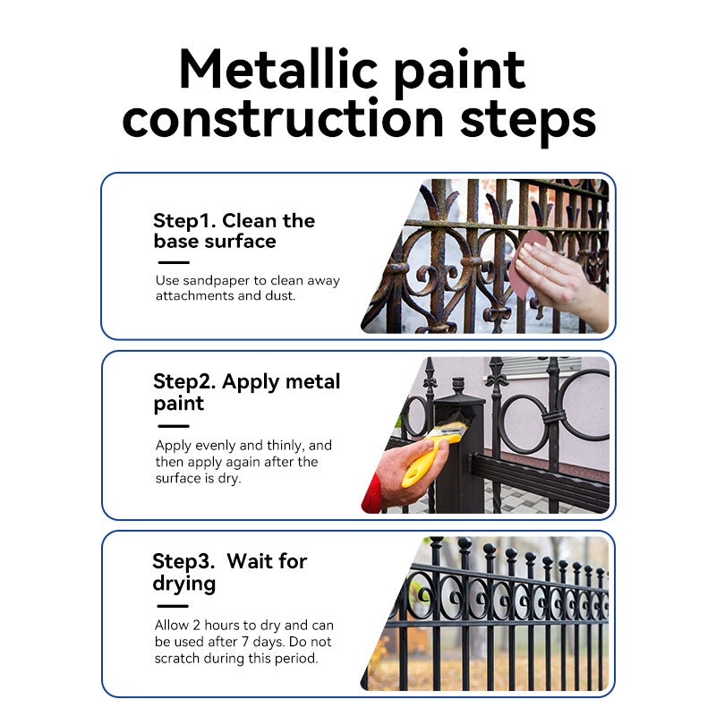 Water-based Anti-rust Paint Metal Paint Rust-free Iron Rust Metal Paint Color Steel Tile Renovation Rust Fixing Agent Multi-color Metal Paint