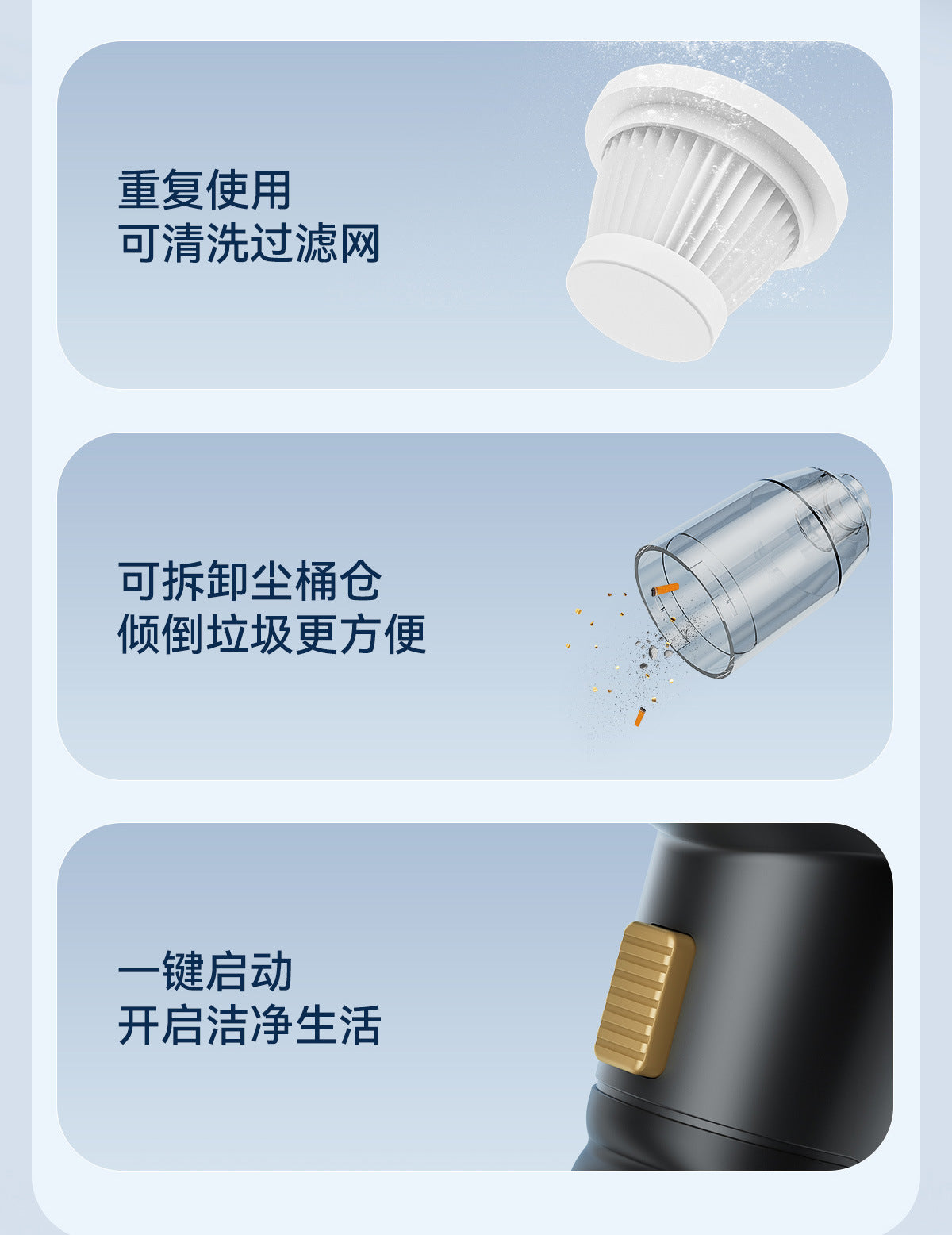 Small Car Vacuum Cleaner Handheld Suction and Blowing Integrated Wireless Super Powerful Suction Portable Home and Car Dual-use Multi-function