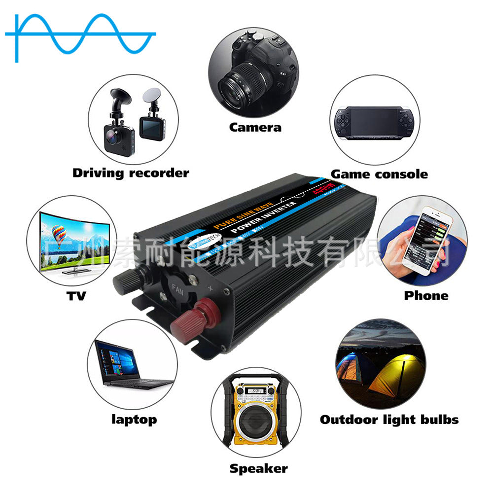 800W Sine Wave Inverter DC12V/24V Turn AC110V120VWish Shopee Platform Export