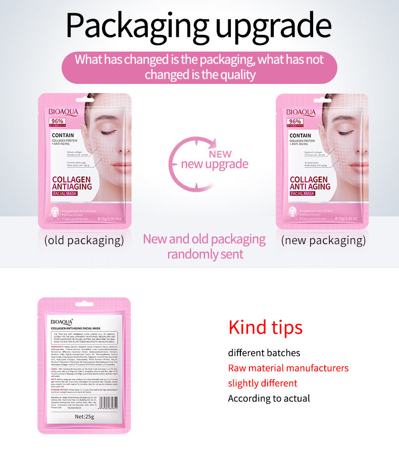 BIOAOUA Hyaluronic Acid Moisturizing Mask Moisturizing Brightening Hydrating Mask Skin Care Products Genuine Wholesale