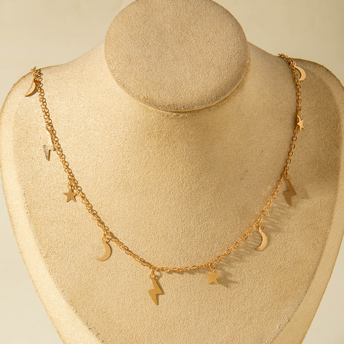 Geometric Star Tassel Chain Necklace Versatile Metal Style Sexy Multi-layer Stacking Y Type Necklace