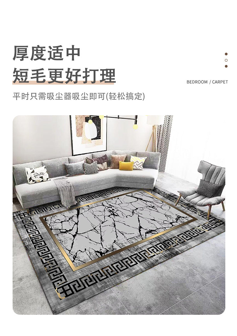 Light Luxury Living Room Carpet Sofa Coffee Table Full Carpet Home Bedroom Gray Series Dirty Resistant Mat Tapis carpet