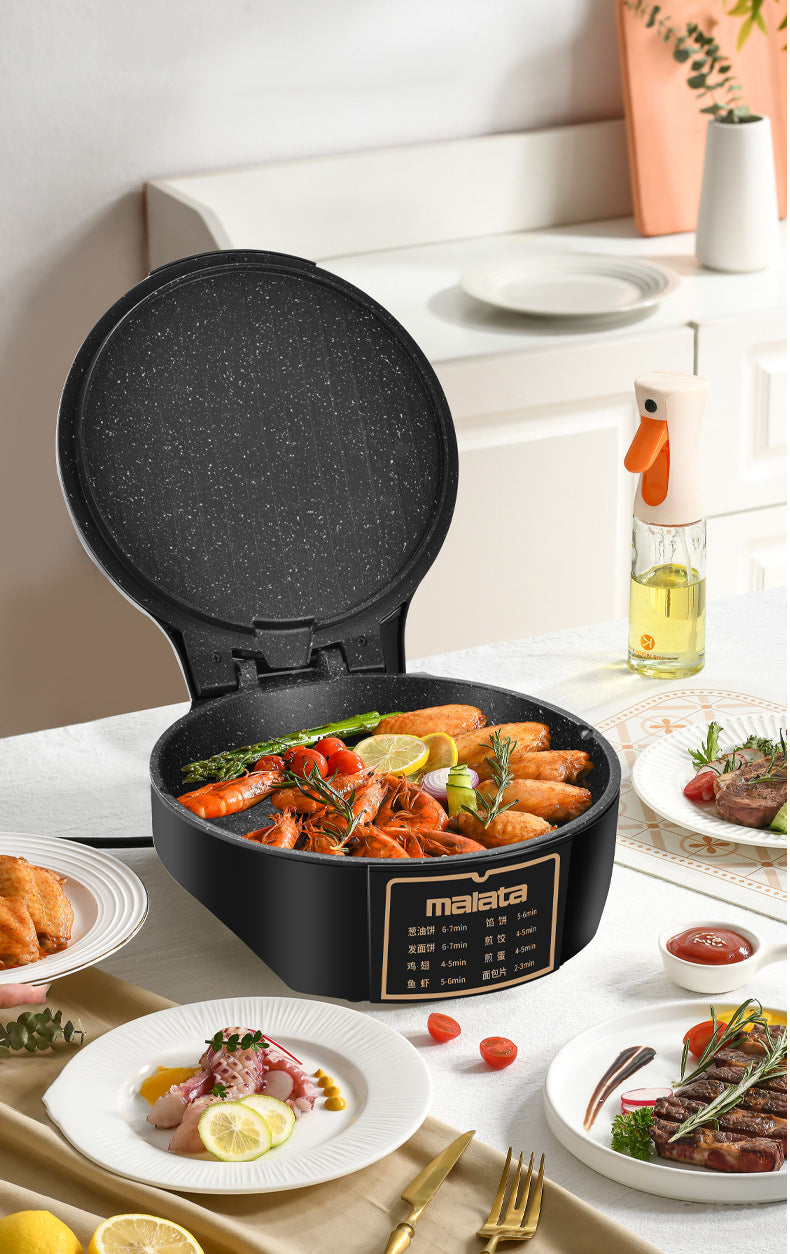 Wanlida New Electric Griddle for Home Use, Double-Sided, Multi-Functional, Deepened and Enlarged, Can Fry and Roast, Grilling Machine, Griddle Pan