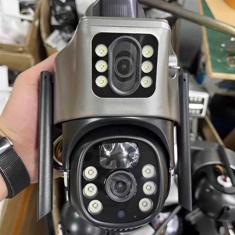Gunball4g Solar camera HD night vision panoramic home use remote dual lens outdoor surveillance