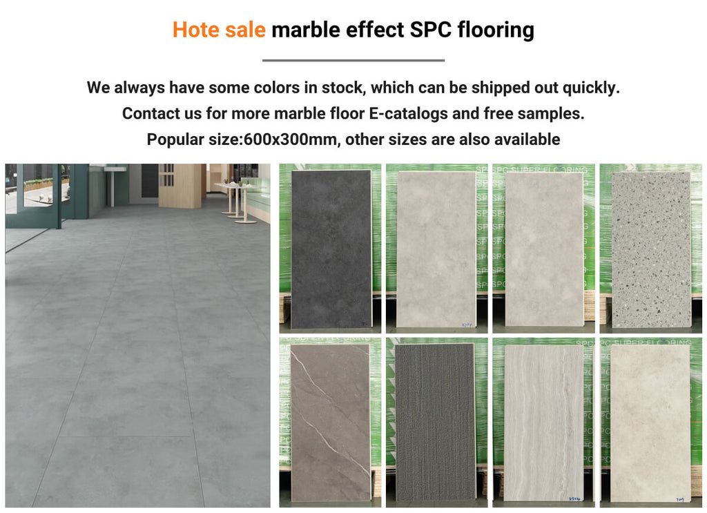 3.5mm 4.0mm  Spc  Floor Wood Tiles Plastic Flooring