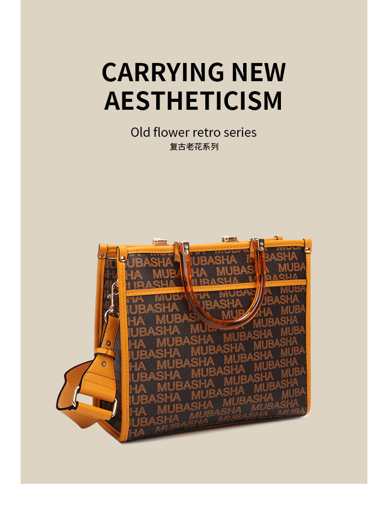 Women's Fashion Trend New Vintage Floral Series Handbag Large Capacity Unique Stylish Crossbody Bag