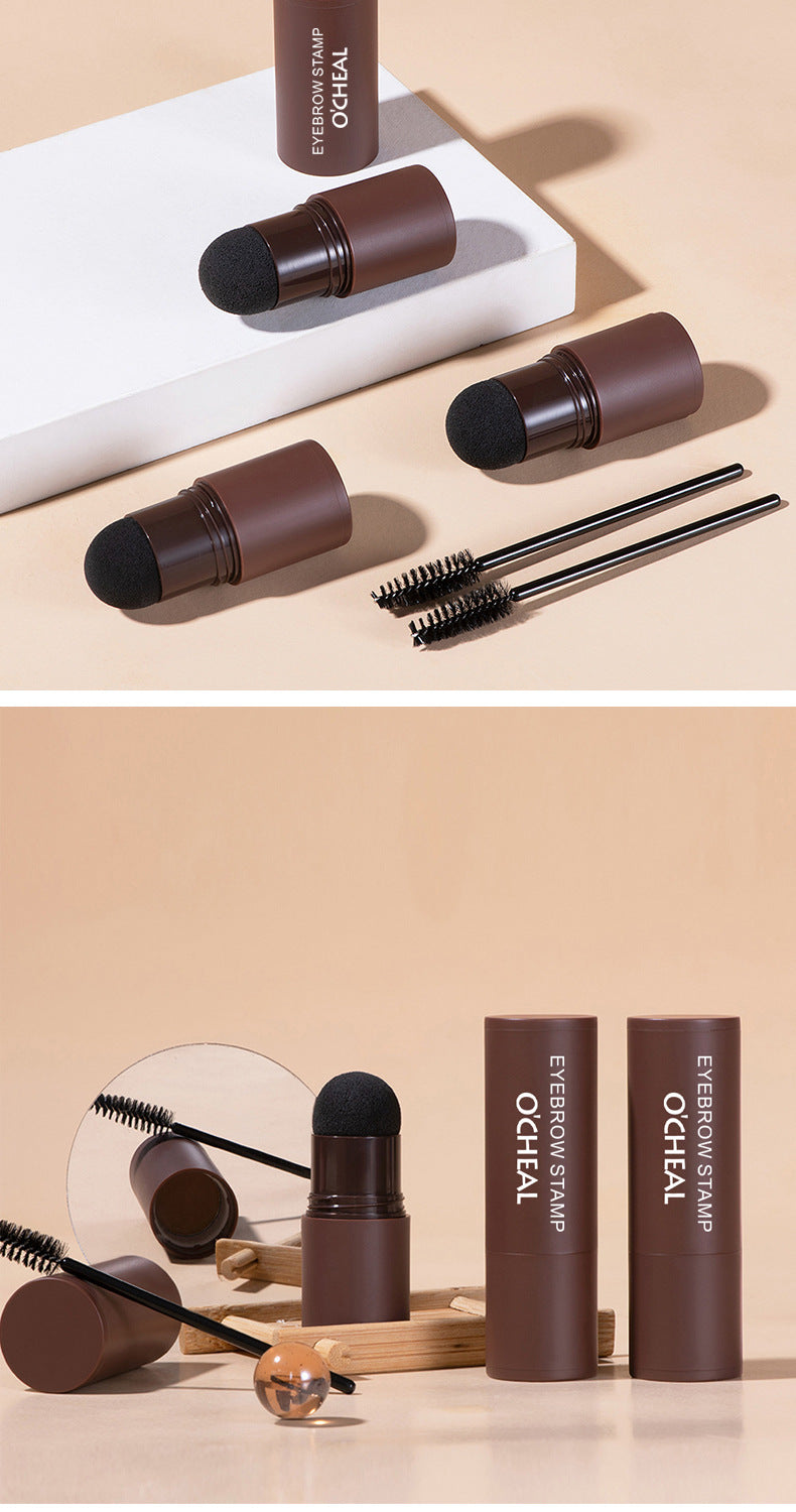 AliExpress Ouqianya Eyebrow Powder Stick Stamp with Eyebrow Card+Eyebrow Brush Long-lasting Multi-functional Eyebrow Dye Cream1.8g