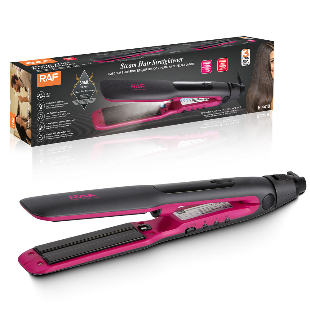 RAF EU Standard Home Use Volumizing Hair Root Clip Straightening Hair Styling Curler Straightener Negative Ion Hair Straightener