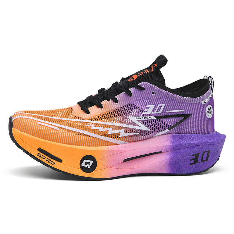 New Fashionable Casual Breathable Comfortable Running Shoes with Real Carbon Plate High Elasticity Shock Absorption for Student Training Sports Shoes