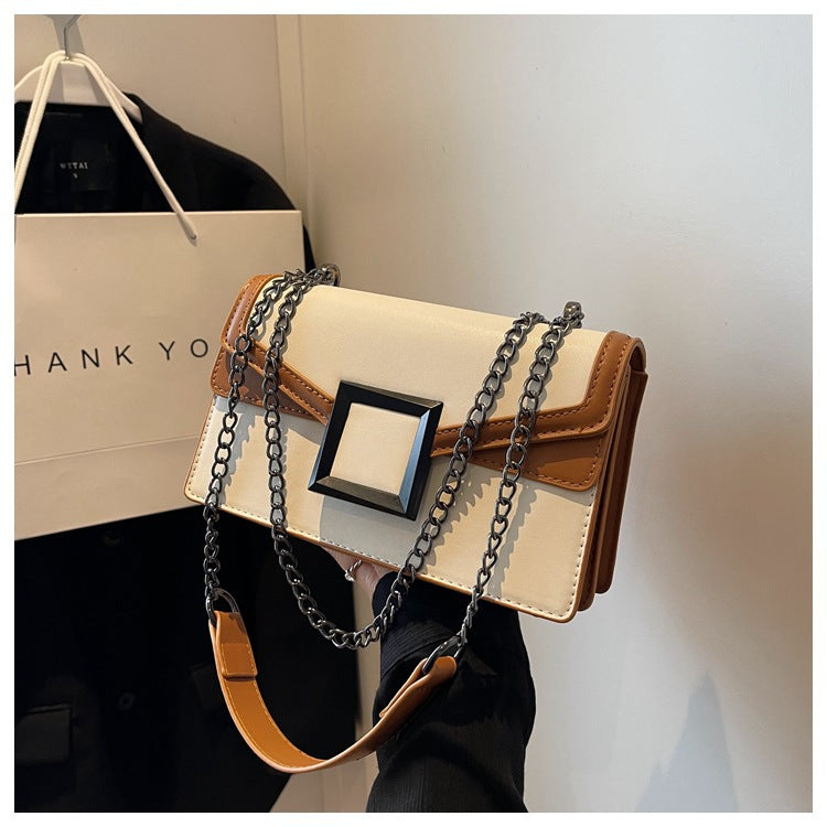 Niche Design Crossbody Bag for Women2024New Trendy Spring Fashion Quilted Chain Bag Textured Single Shoulder Small Square Bag