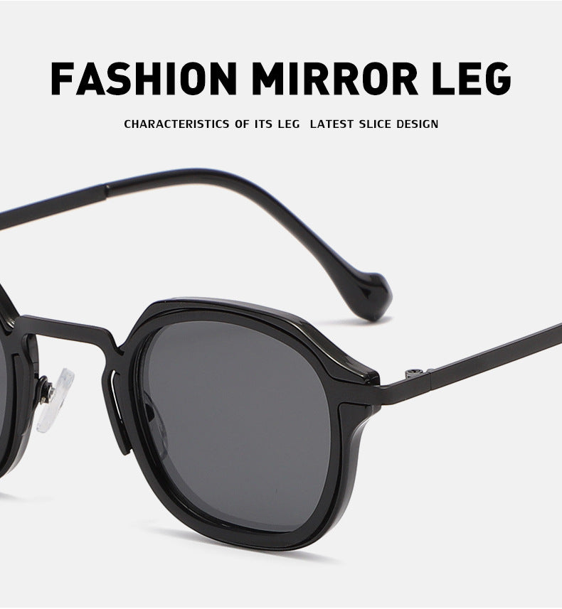 New Fashion Small Frame Sunglasses for Men, European and American Classic Retro Sunglasses, Steampunk Trendy High-End Glasses for Women