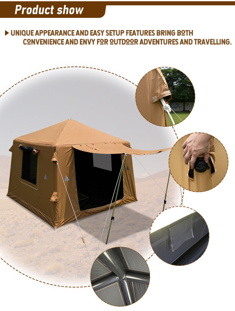 Wholesale Inflatable Tent from Source Factory Middle East Saudi Arabia Tent Black Sunproof Rainproof Automatic Quick Open3*