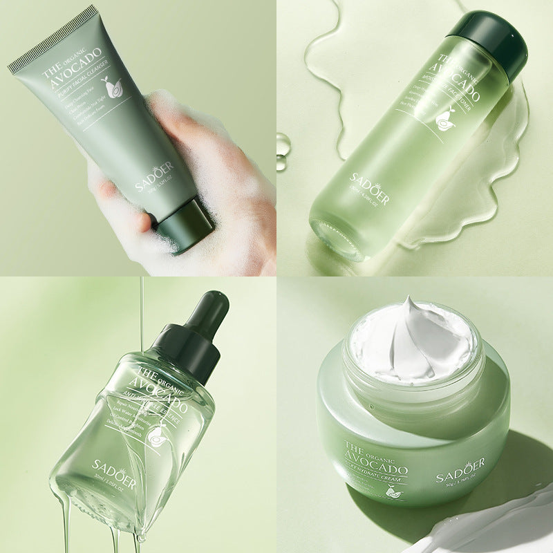 Avocado Skincare Set SADOER Cleansing, hydrating, and moisturizing six-piece set for  foreign trade wholesale