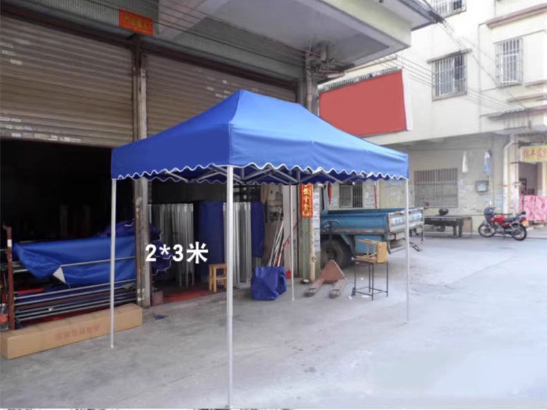 Outdoor Stall Four-legged Umbrella Four-corner Sunshade Large Umbrella Rainproof Shelter Market Exhibition Stall Aluminum Alloy Four-corner Tent