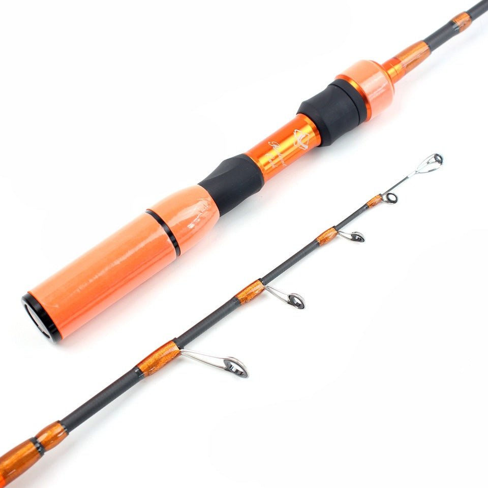 Scaling UL Orange Lure Fishing Rod for Bass Carbon Portable Lure Rod Lightweight and Soft Universal Small Fish Fishing Rod